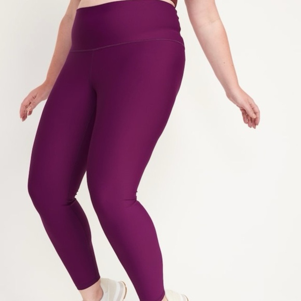 Old Navy Extra High-Rise Leggings Go-Dry Powersoft Purple Magenta Size Medium